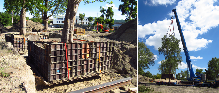 Réalisation de mottes manuelles
